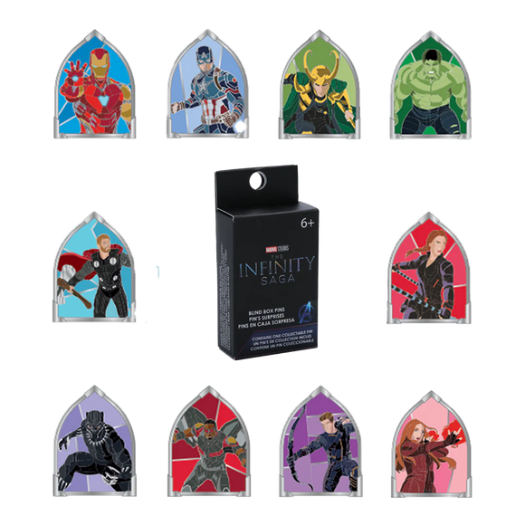 Marvel Avengers The Infinity Saga Stained Glass Loungefly Blind Box Enamel Pin
