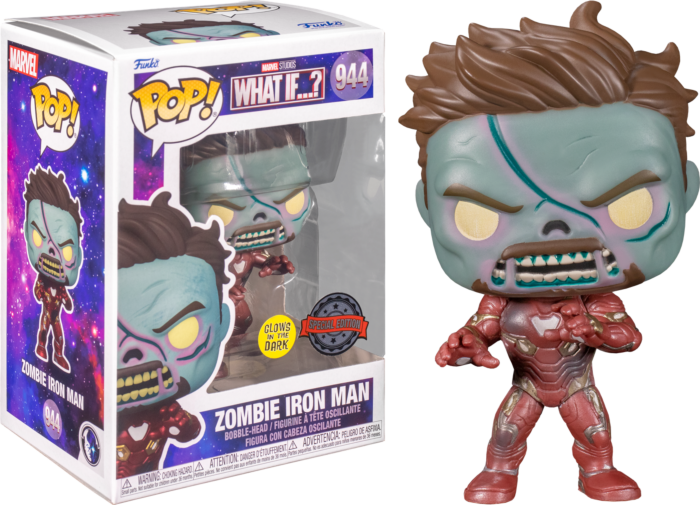 Marvel What If Zombie Iron Man Glow in the Dark Funko Pop 944 Titan Pops