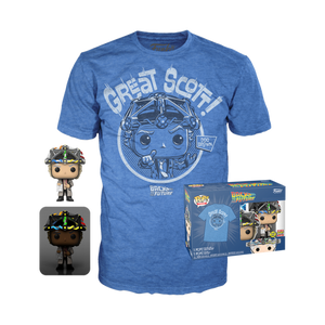 Back to the Future Doc with Helmet GITD Funko Pop & Tee Set #959