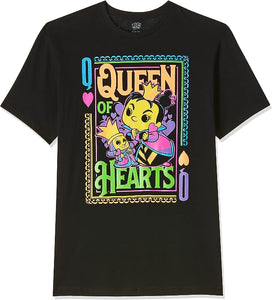 Alice in Wonderland Queen of Hearts Black Light Tee