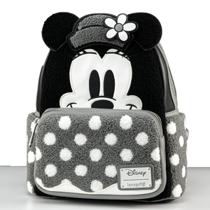 Disney Loungefly X Minnie Black & White Polka Dot Mini Backpack