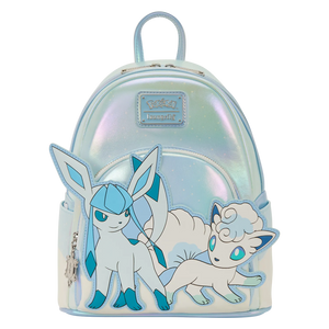 Pokémon Winter Ice Type Glaceon and Alolan Vulpix Loungefly Mini Backpack