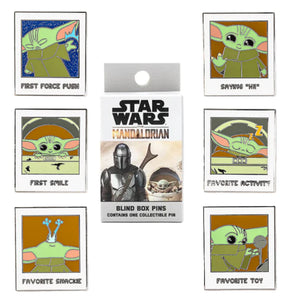 Star Wars The Mandalorian Grogu Picture Card Loungefly Blind Box Enamel Pin