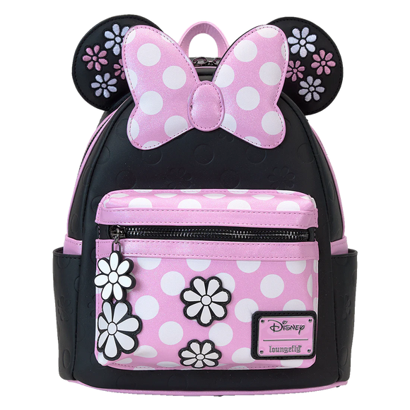 Disney Minnie Mouse Floral Rock the Dots Loungefly Mini Backpack