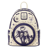 Disney The Nightmare Before Christmas Jack Skellington and Sally Night Sky Loungefly Mini Backpack