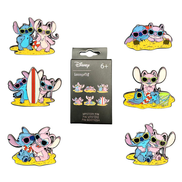 Disney Lilo & Stitch Beach Angel & Stitch Scenes Loungefly Blind Box Enamel Pin