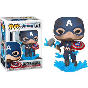 Marvel Avengers Endgame Captain America w/Mjolnir and Broken Shield Funko Pop #573