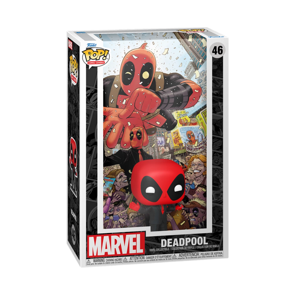 Marvel Deadpool in Black Suit Comic Cover Funko Pop #46 – Titan Pops