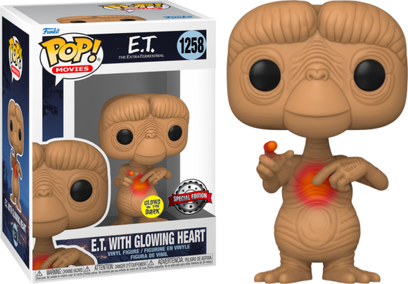 ET with Glowing Heart 40th Anniversary Glow in the Dark Funko Pop #1258