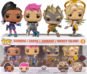 Overwatch 4 Pack GITD Funko Pop Set