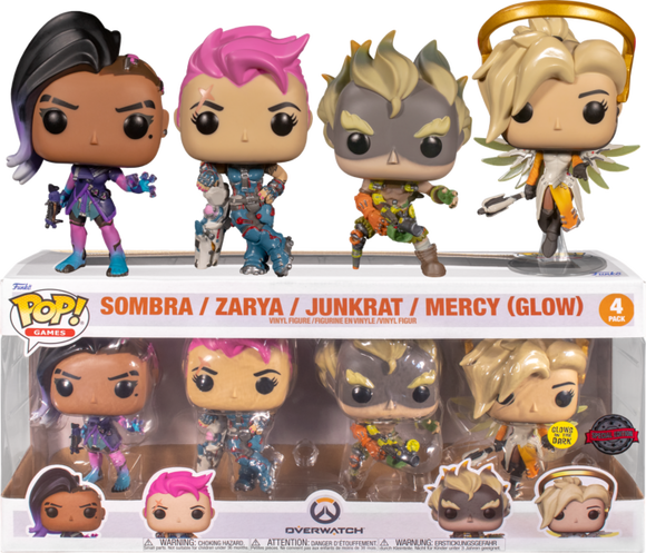Overwatch 4 Pack GITD Funko Pop Set