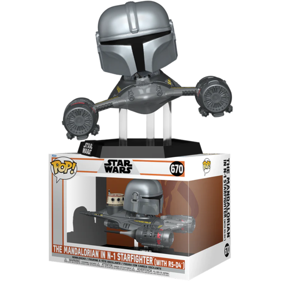 Star Wars The Mandalorian in N-1 Starfighter (with R5-D4) Funko Pop #670