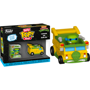 Teenage Mutant Ninja Turtles Leonardo and Turtle Van Bitty Pop Rides