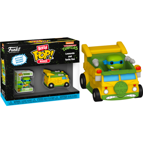 Teenage Mutant Ninja Turtles Leonardo and Turtle Van Bitty Pop Rides