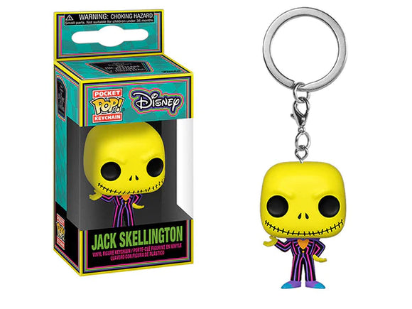 Disney The Nightmare Before Christmas Black Light Jack Skellington Pop Keychain