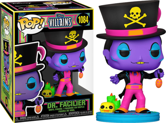 Disney Villains The Princess & The Frog Dr. Facilier Black Light Funko Pop #1084