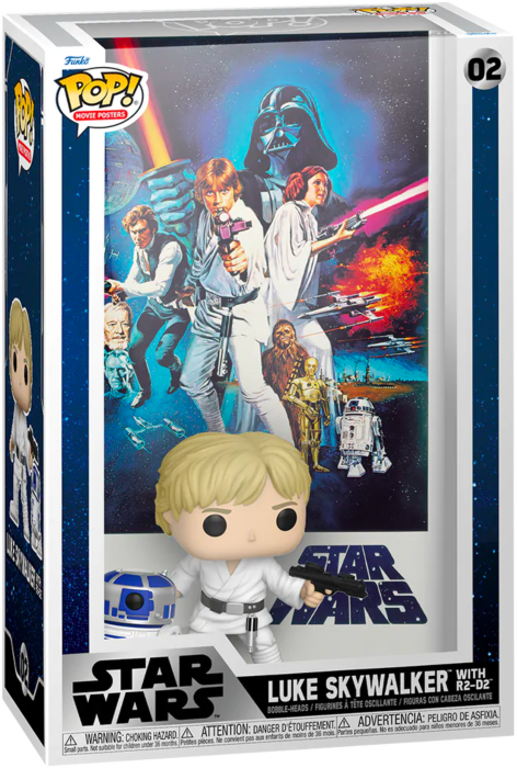 Star Wars A New Hope Luke Skywalker & R2-D2 Giant Poster Funko Pop #02